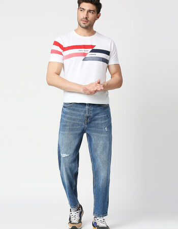 Tyler 90'S Relaxed Fit Mid Waist Dropped Crotch Ankle Jeans