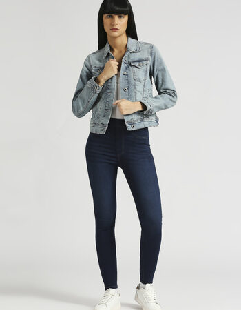 Blue High Waist Skinny Fit Jegging