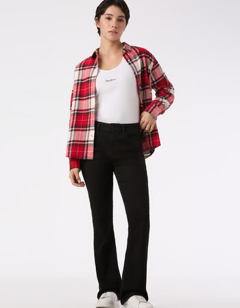 Women Black High Rise Straight Fit Jeans